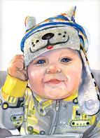 baby in watercolor