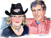 Watercolor Portrait of a Couple